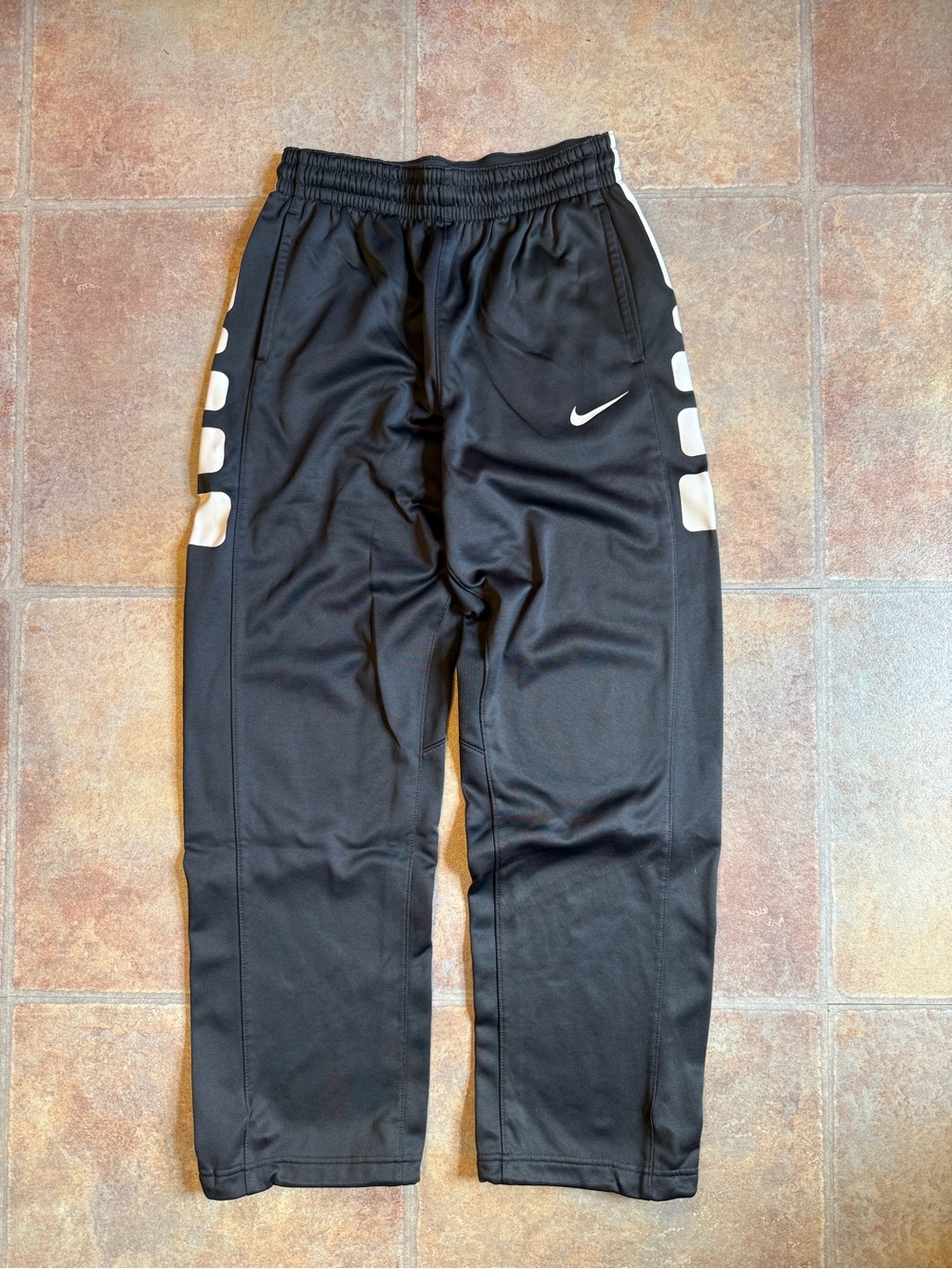 Nike Black Joggers with White Side Panels